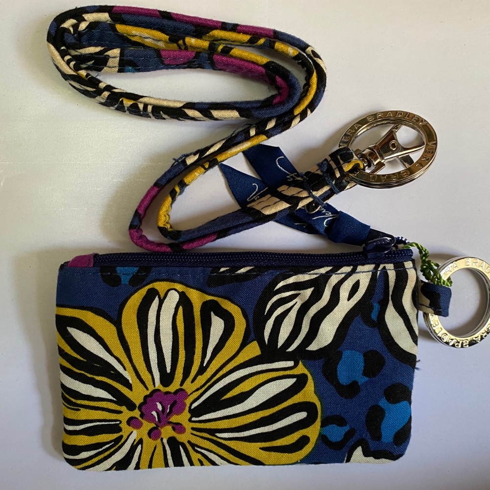 Vera Bradley zip id and lanyard African violet
